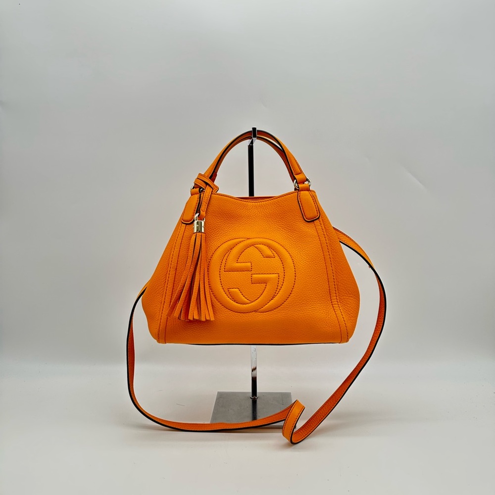 Gucci GG Logo Leather Small Soho Shoulder bag